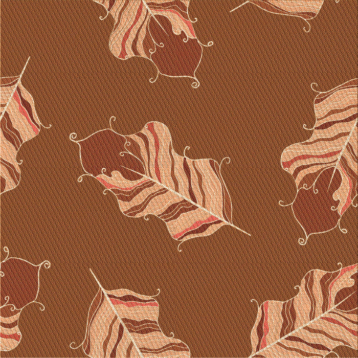 Round Patterned Tomato Red Rug, pat2734org