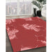 Machine Washable Transitional Red Rug in a Family Room, wshpat2734rd