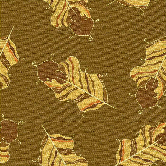 Round Patterned Saddle Brown Rug, pat2734yw