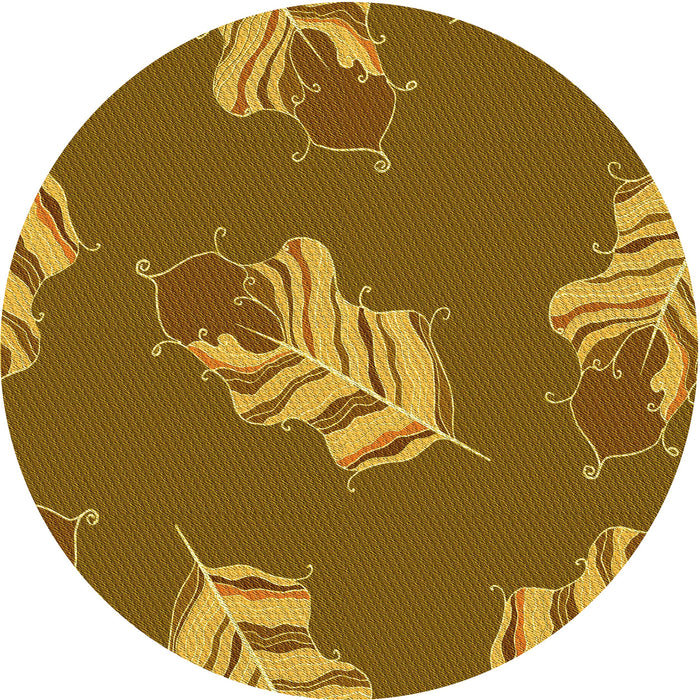 Square Patterned Saddle Brown Rug, pat2734yw