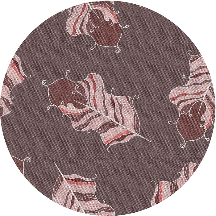 Square Machine Washable Transitional Dark Brown Rug, wshpat2734