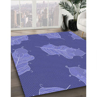 Patterned Light Slate Blue Rug, pat2735blu