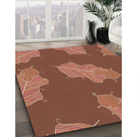 Patterned Orange Rug, pat2735brn