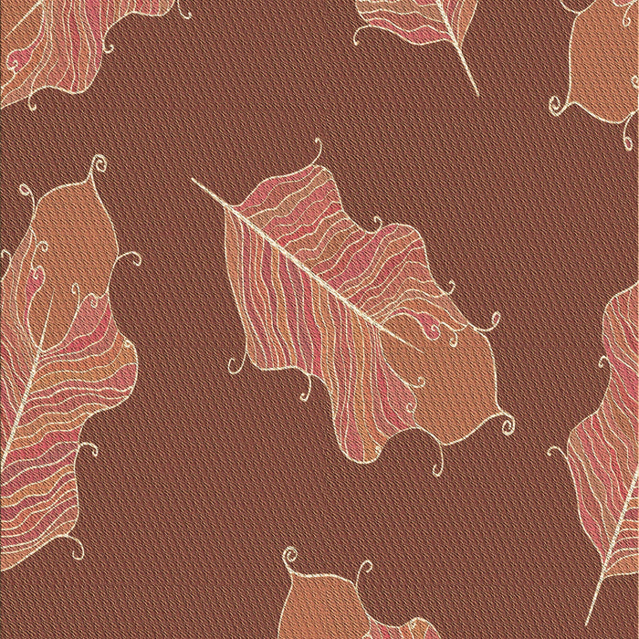 Patterned Orange Rug, pat2735brn