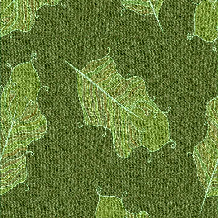 Patterned Seaweed Green Rug, pat2735grn