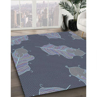 Patterned Koi Blue Rug, pat2735lblu