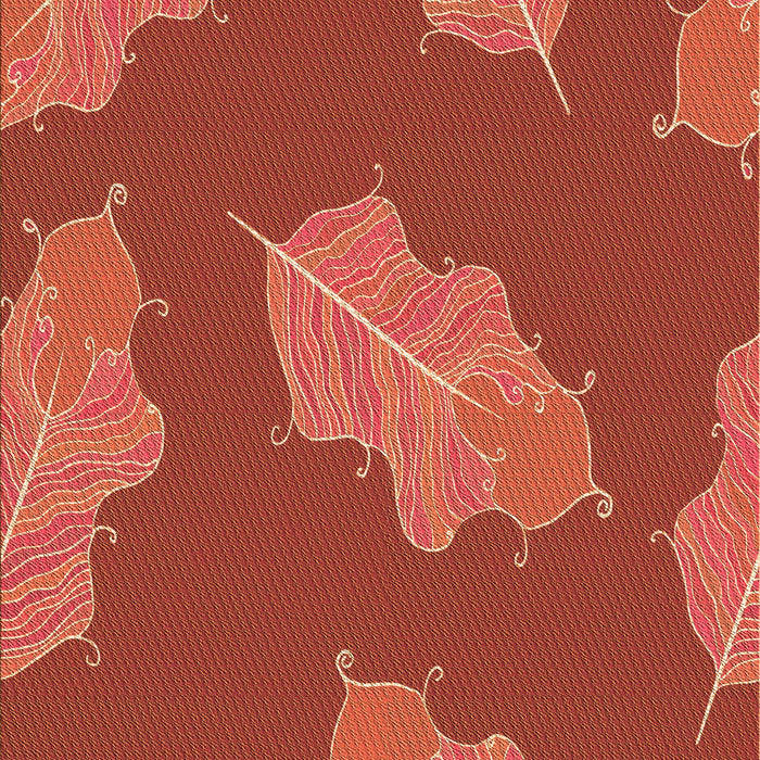 Patterned Bright Orange Rug, pat2735org