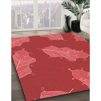 Patterned Red Rug, pat2735rd