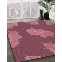 Patterned Blush Red Pink Novelty Rug, pat2735