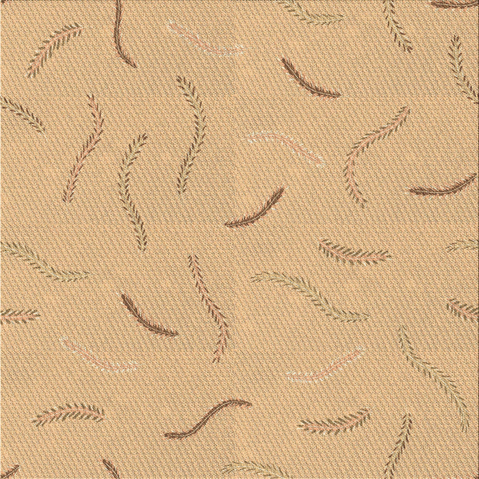 Round Patterned Orange Rug, pat2736brn