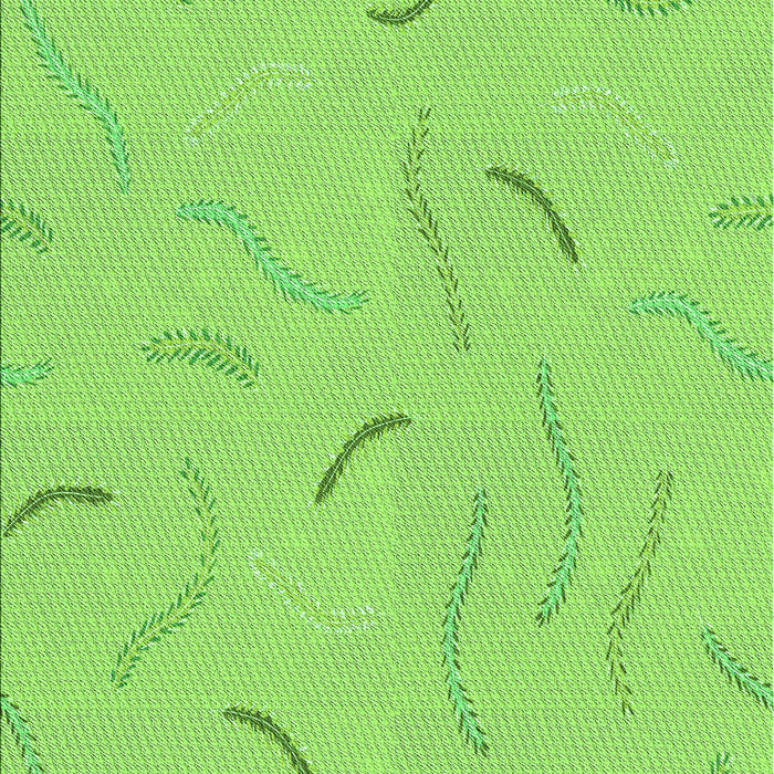 Patterned Green Rug, pat2736grn