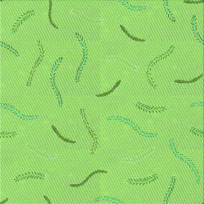 Round Machine Washable Transitional Green Rug, wshpat2736grn