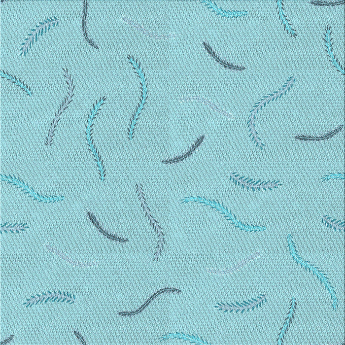 Round Machine Washable Transitional Blue Rug, wshpat2736lblu