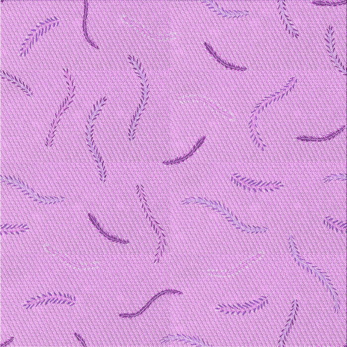 Round Machine Washable Transitional Blossom Pink Rug, wshpat2736pur