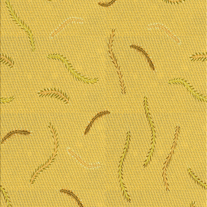 Machine Washable Transitional Yellow Rug, wshpat2736yw