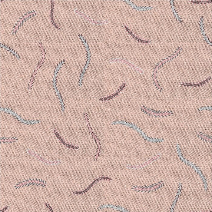 Square Patterned Orange Salmon Pink Novelty Rug, pat2736