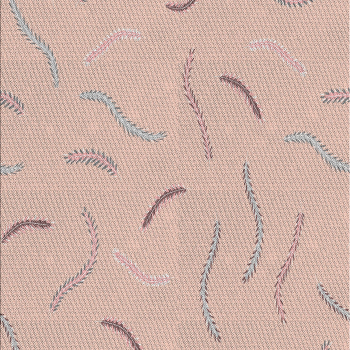 Patterned Orange Salmon Pink Novelty Rug, pat2736