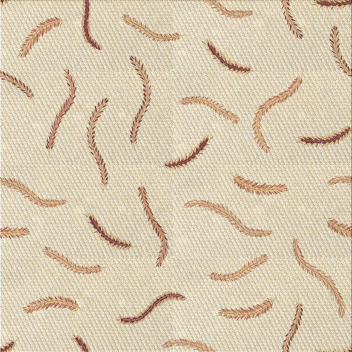 Round Patterned Moccasin Beige Rug, pat2737brn