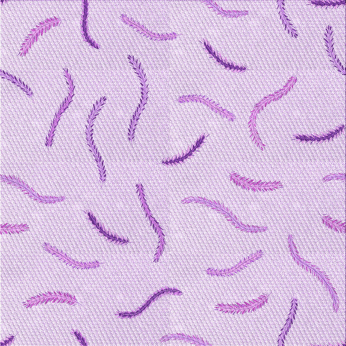 Round Machine Washable Transitional Violet Purple Rug, wshpat2737pur