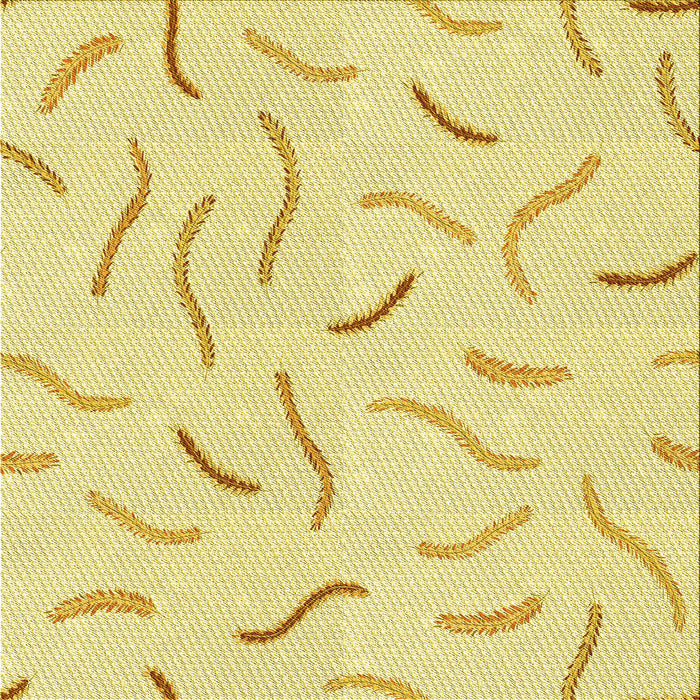 Round Patterned Yellow Rug, pat2737yw