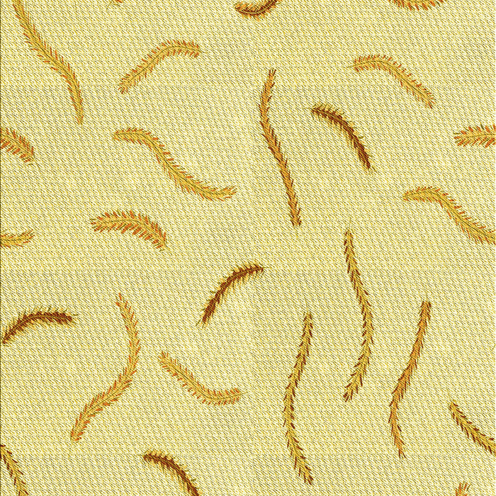 Machine Washable Transitional Yellow Rug, wshpat2737yw