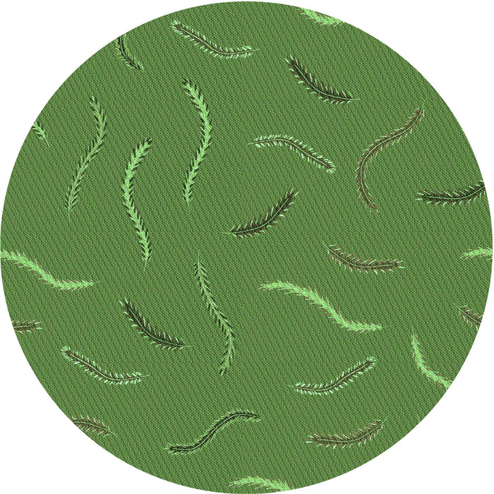 Square Patterned Seaweed Green Rug, pat2738grn