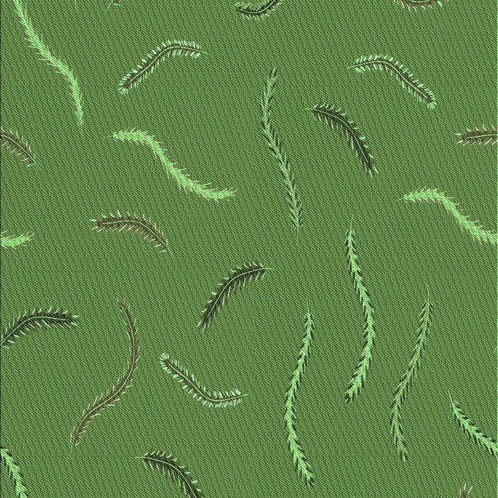 Machine Washable Transitional Seaweed Green Rug, wshpat2738grn