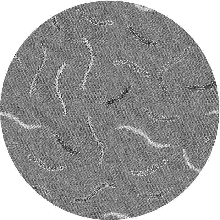 Square Patterned Ash Gray Rug, pat2738gry