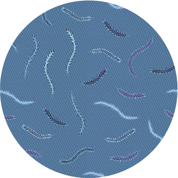 Square Patterned Blue Rug, pat2738lblu