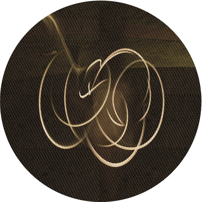 Square Patterned Black Rug, pat2739brn