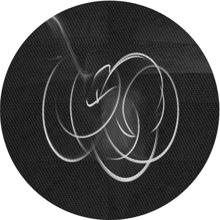 Square Patterned Black Rug, pat2739gry