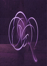 Machine Washable Transitional Purple Rug, wshpat2739pur