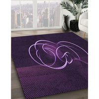 Patterned Purple Rug, pat2739pur