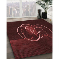 Patterned Chocolate Brown Rug, pat2739rd