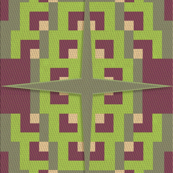 Patterned Pistachio Green Rug, pat274brn