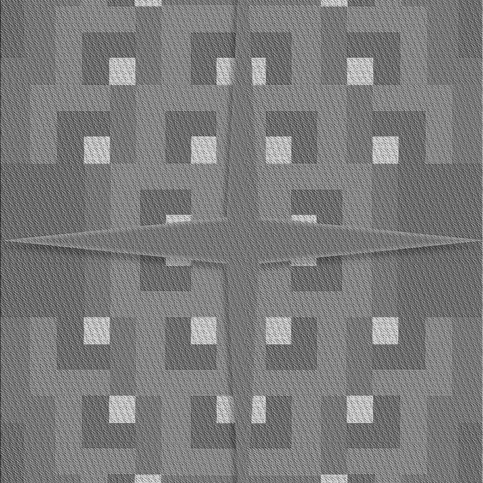 Square Patterned Ash Gray Rug in a Living Room, pat274gry