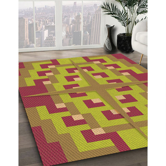Machine Washable Transitional Red Rug in a Family Room, wshpat274org