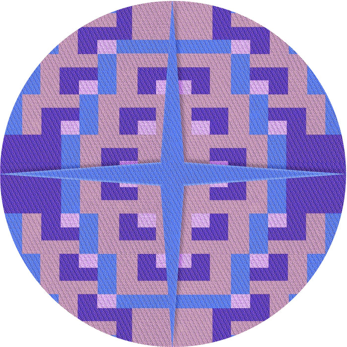 Square Patterned Purple Mimosa Purple Rug, pat274pur