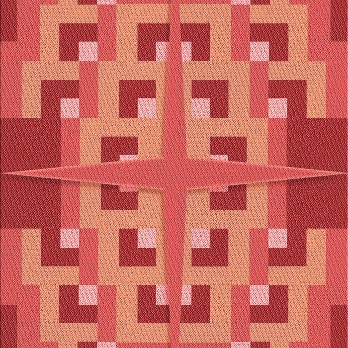 Patterned Red Rug, pat274rd