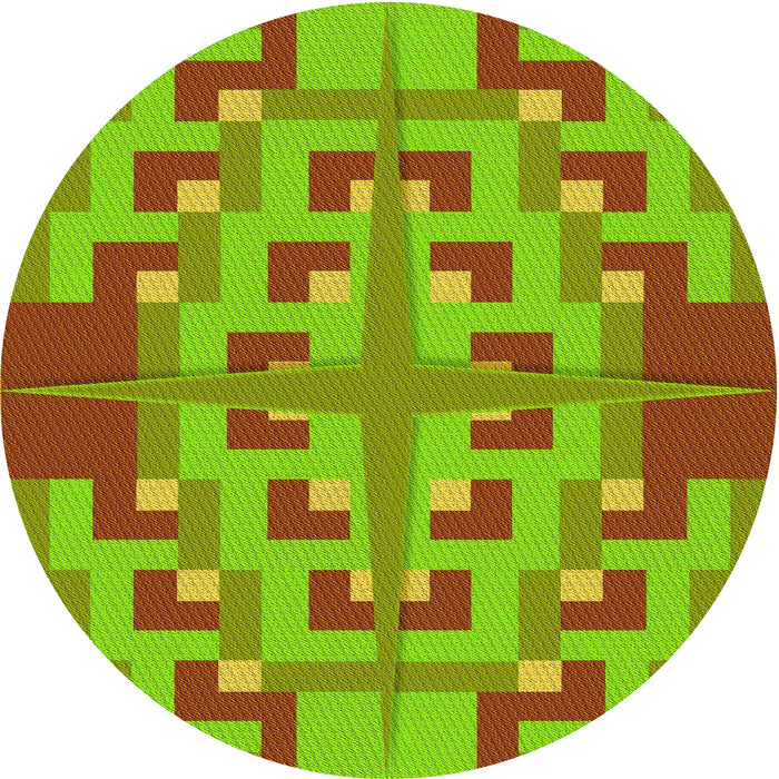 Square Patterned Dark Bisque Brown Rug, pat274yw