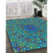 Machine Washable Transitional Blue Rug in a Family Room, wshpat2740lblu