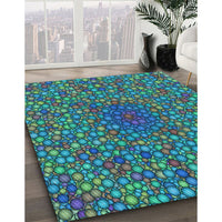 Patterned Blue Rug, pat2740lblu