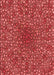 Machine Washable Transitional Red Rug, wshpat2740rd