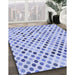 Machine Washable Transitional Blue Rug in a Family Room, wshpat2741blu