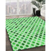 Machine Washable Transitional Jade Green Rug in a Family Room, wshpat2741grn