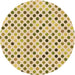 Square Patterned Khaki Gold Rug, pat2741org