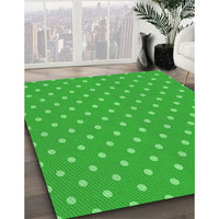 Patterned Lime Green Rug, pat2742grn