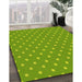 Machine Washable Transitional Dark Lime Green Rug in a Family Room, wshpat2742yw