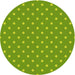 Square Patterned Dark Lime Green Rug, pat2742yw