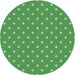 Sideview of Patterned Green Novelty Rug, pat2742